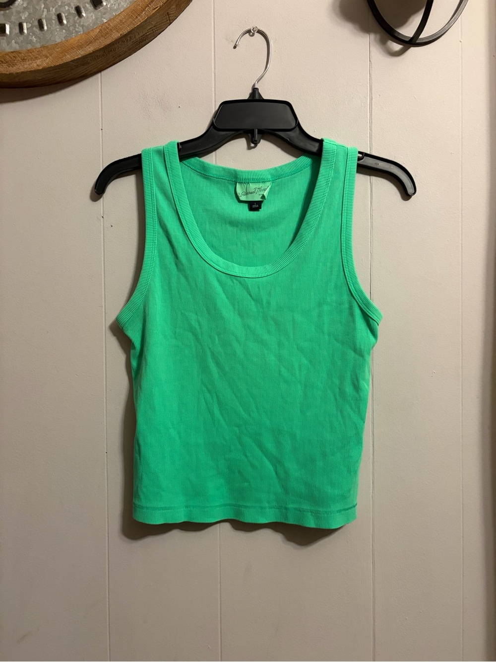 Universal Thread Bright Green Ribbed Tank Top